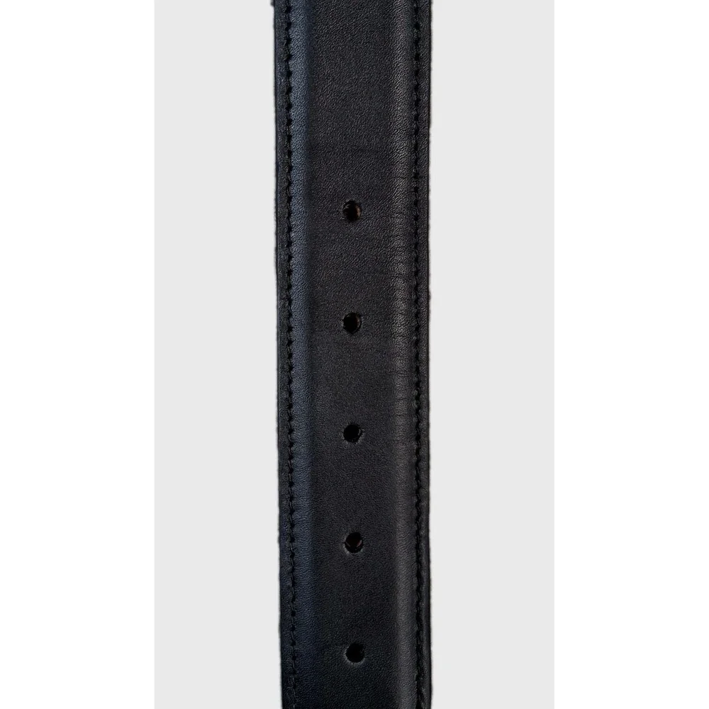 Allen Edmonds Mens Black Wide Dress Belt 39501 Italian Calfskin Size 52 Made USA